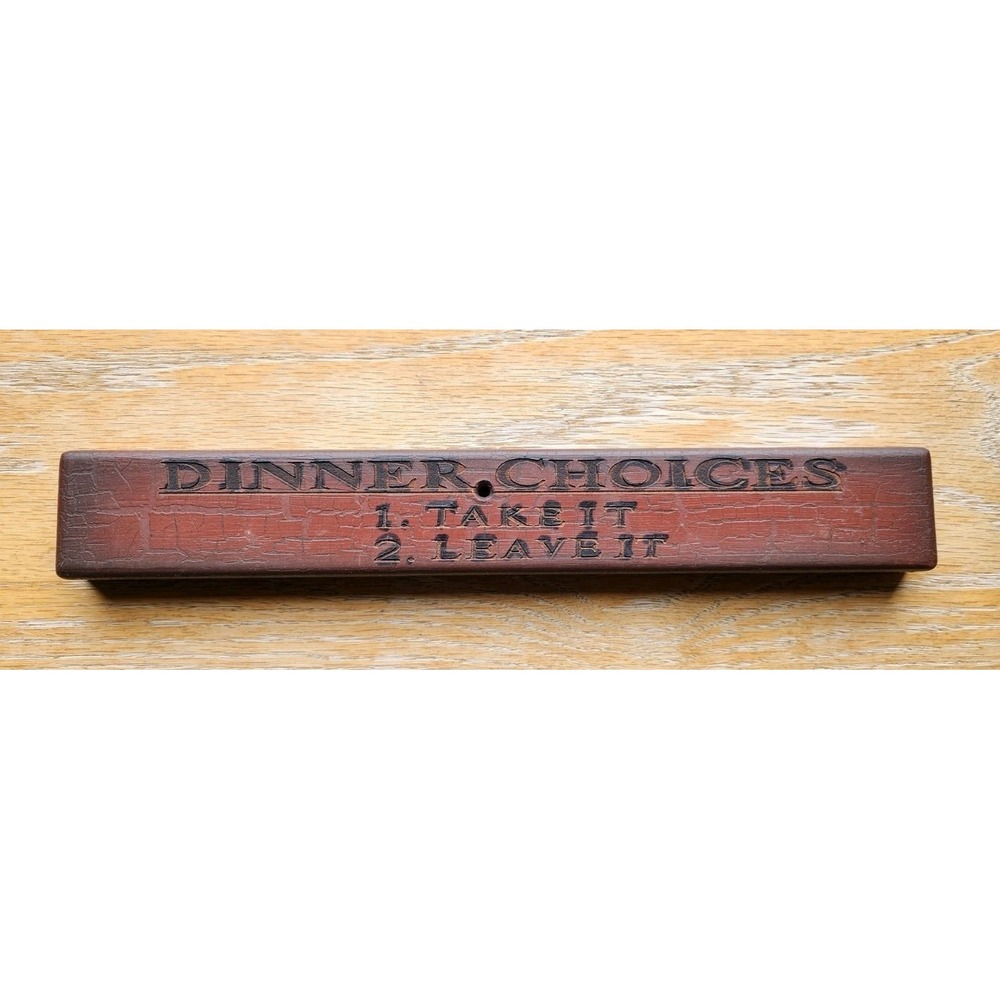 Rustic‎ Wooden Kitchen Sign Stick Farmhouse Decor Take It leave It Dinner Rules